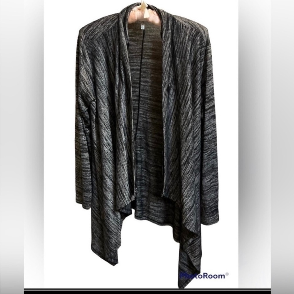 PASSPORTS Waterfall Asymmetric SMwomen's open front button gray Cardigan Duster